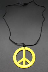 Collier jaune fluo Hippie 