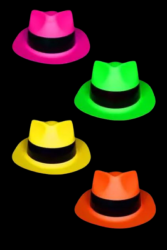 Chapeaux fluo Al capone - 48 pièces