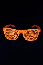 Lunette fluo orange perles