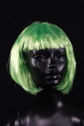 Perruque coupe carré verte fluo UV