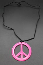 Collier rose fluo Hippie 