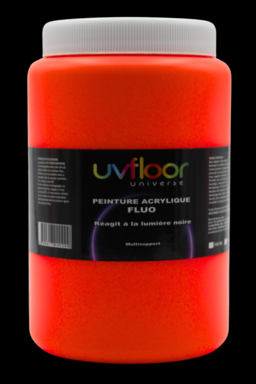 Peinture fluorescente 1L UV active ORANGE