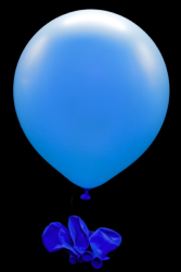 25 maxi ballons ovales bleu fluo Ø45 cm