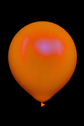 25 maxi ballons ovales orange fluo Ø45 cm