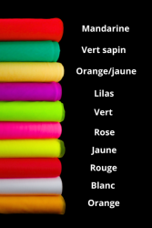 Tulle fluorescent JAUNE au mètre