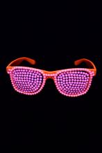 Lunette fluo orange perles