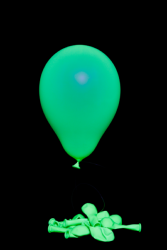 50 Mini Ballons ovales vert fluo Ø13 cm