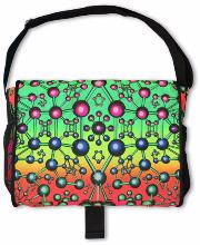 Sac à bandoulière UV motif Psy Atomic Rainbow