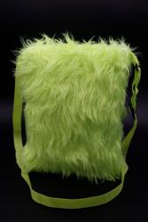 Sac à main jaune fluo UV peluche