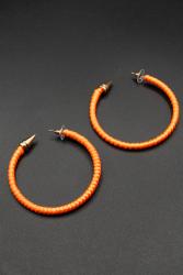 Boucles d'oreilles orange fluo UV créoles