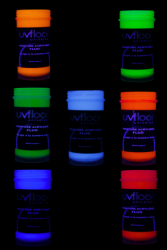 Pack Peinture fluo acrylique 7 couleurs 100 ml